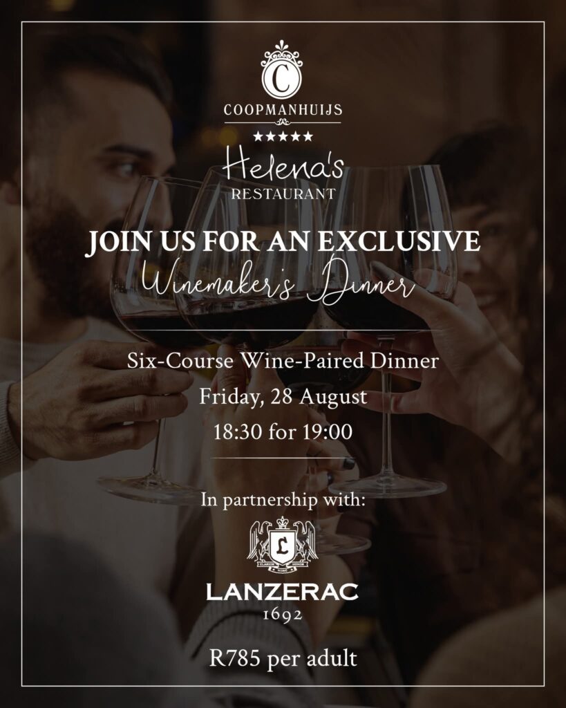 Winemaker’s Dinner with wines of LANZERAC at Helena’s Restaurant