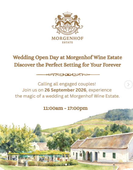 Morgenhof Wine Estate Wedding Open Day
