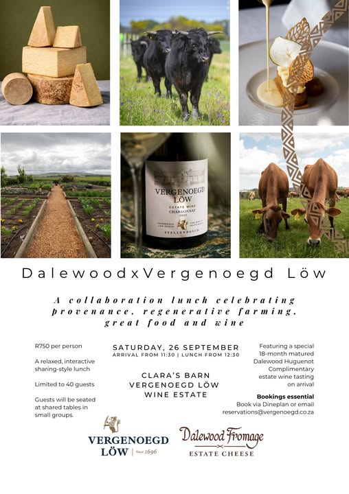 Dalewood Fromage and Vergenoegd Löw come together at Clara’s Barn